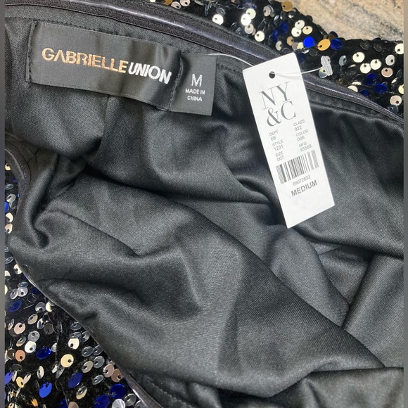 NWT Gabrielle Union Sequin Strapless Dress. Size Medium. - Picture 8 of 11